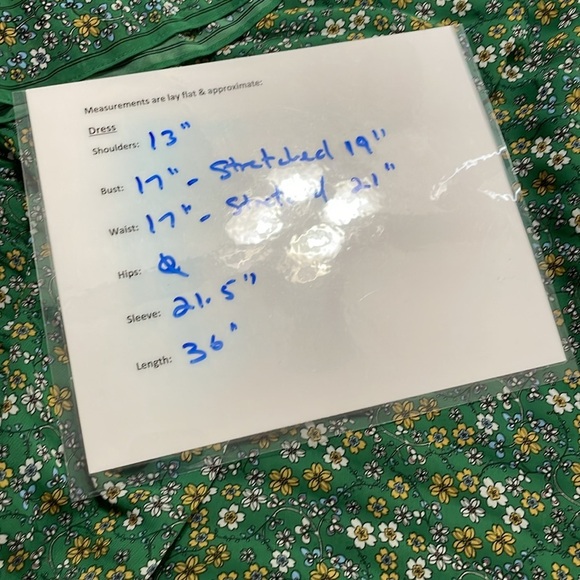 MAX STUDIO Women’s Sheath MIDI Dress~SMALL~3/4 Sleeve GREEN Floral Poly LINED - Picture 11 of 12